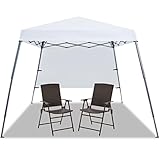 Yaheetech 3x3m Pop Up Pavillon Faltpavillon Wasserdicht mit 1 Seitenwand, One Push Gartenpavillon mit Tragetasche, UV-Schutz, Faltbar Zelt für Camping, Festivals, Partys, Weiß