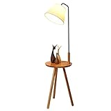 MUZIZY Stehlampen für Wohnzimmer, modern, nordisch, minimalistisch, kreativ, Holz, Wohnzimmer, Wohnzimmer, Arbeitszimmer, Couchtisch, Eisen, Tischlampe, Stehlampen Happy Many Times