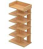 Schuhregal Schuhschrank Schuhablage Schuhregal Einfacher sparsamer Raum Zuhause Schuhregal Schlafsaal Einfacher moderner Mehrschicht-Montagetür-Schuhschrank Schuhständer Schuhablagen ( Color : Natural