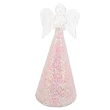 WOONEKY Betender Engel Betende Engel Figur Desktop Engel Deko Glas Kleines Geschenk Desktop Büro Pink