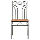 Schlafzimmer Stuhl, Esszimmerstuhl Set Esszimmerstuhl 15,7 X 18,9 X 33,9 Zoll Make-up Stuhl 4 Stück Braun und Schwarz Bequem mit Rückenlehne für das Schlafzimmer