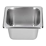 Chafing Dish, Buffet-Becken, tiefer Edelstahl-Dampftisch, Hotel-Pfanne, Lebensmittelbehälter, Buffet-Servierpfanne und Stövchen, quadratisch, Servierpfanne
