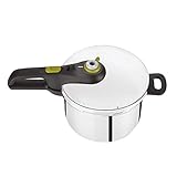 Tefal P2530737 Secure 5 Neo Schnellkochtopf (Fassungsvermögen: 6 Liter, 2-Stufen-Garregler, hochwertiger Edelstahl) silber/grün