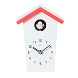 Cuco Clock Mini Kuckucksuhr HOCHHAUS Moderne Kuckucksuhr Schwarzwalduhr 17,0 × 12,4 × 9,0cm (LxBxH) Wanduhr Haus Quarz