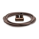 BETTER THREE elastische Schnürsenkel rund mit Aluminium Verschluss Gummi Schnürsenkel ohne Binden! Individuell an den Schuh anpassbar - 100 cm lang 3 mm (Braun)