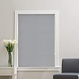 Deco Window Jacquard-Rollos für Fenster (91 cm B x 213 cm L, grau) Polyester-Vorhang, Raumverdunkelung, lichtblockierend, Sonnenschutz, UV-Schutz, Sonnenschutz für Zuhause und Büro, Innen- und