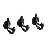 IXART Garderobenhaken Schwarze Wandhaken New Style Aluminium Kleiderhaken Mantel Hut Aufhänger Badezimmer Rostfrei Handtuchhalter Zubehör Wandgarderobe (Color : Schwarz, Size : 3Pcs)