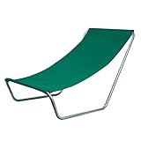 FEBE Sonnenliege Strandliege Liegestuhl Garteliege Grün Kompakter Strandstuhl mit Tragetasche für Garten Pool und kleinen Balkon Textilgewebe