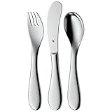 WMF Knuddel Kinderbesteck Mini 3-teilig, für 1-3 Jahren, Cromargan Edelstahl poliert, Gravurgeschenk, spülmaschinengeeignet