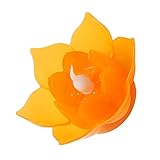 OSALADI 1 Stück Orange Kerze Batteriekerze Flammenlose Kerze LED Stumpenkerzen Solar Teelichter Stil Orange LED Realistische Kleine Blumenkerzenlampe