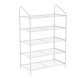 Schuhregal, Schuhregal, Schuhaufbewahrung, schmiedeeisernes Schuhregal, Schuh-Organizer, moderner Stil, einfach zu montieren, Schuhaufbewahrung, Regal, Schuhständer, Schuh-Organizer ( Color : White ,