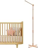 Lanttoe Bodenstehend Baby Mobile Halterung für Babybett Kinderbett-100% Buche-Beweglich mobile halterung wickeltisch Laufstall Wiege-Verdicken Holzstange-Sturz Verhindern Design-61 Inches (Basic)