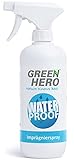 Green Hero Imprägnierspray 500 ml für Textilien - Jacken, Schuhe, Sofa, Couch und Leder, Ohne Treibgas, Effektive Nanoversieglung, öl und wasserabweisend mit Bester Waschbeständigkeit Imprägnierung