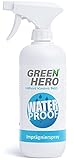 Green Hero Imprägnierspray 500 ml für Textilien - Jacken, Schuhe, Sofa, Couch und Leder, Ohne Treibgas, Effektive Nanoversieglung, öl und wasserabweisend mit Bester Waschbeständigkeit Imprägnierung