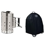 RÖSLE Anzündkamin, Hochwertiger Grillkohleanzünder & Holzkohle-Kugelgrill Abdeckhaube No.1 F60/F60 AIR/G60, Hochwertige Schutzhülle aus 100% Polyester, mit praktischem Klettverschluss, 60cm