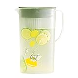 2,0 Liter PP-Krug – Getränke-Wasserglas für heiße/kalte Limonadensaft | Getränkedose Eis-Teekessel | leicht zu reinigende Wasserkaraffe mit Deckel und Griff
