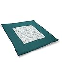 ULLENBOOM ® Baby Krabbeldecke 140x140 cm gepolstert - Eukalyptus-Petrol (Made in EU) - XXL Krabbeldecke für Baby mit 100% Oeko TEX Baumwolle, ideal als Babydecke & Spieldecke