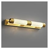 OHWODA Vanity Lighting LED-Vollbronze-Spiegel-Frontleuchte, Badezimmer, wasserdichte Spiegelleuchte, Wandleuchte, Vintage-Haushalts-Waschtisch-Make-up-Lampe, Badleuchten, 45 cm Everything is fine