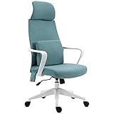 Vinsetto Bürostuhl höhenverstellbarer Drehstuhl Massagesessel ergonomischer Chefsessel mit Massagefunktion Gamingstuhl Nylon Blau 62 x 60 x 114-122 cm