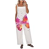 CGGMVCG - Damen-Overall mit böhmischen Trägern und Jumpsuits, Rot -, 3XL