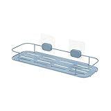 Compactor Bestlock Magic Ablageflächen zur Wandmontage, selbstklebende Befestigung, trägt bis zu 2 kg, rostfreies, pulverbeschichtetes Eisen, 40 x 15,5 x 11 cm, Grena-Serie, Blau, RAN10672