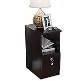 FLYIFE Nachttisch, Schließfach, Bett, Beistelltisch, Beistelltisch, Aufbewahrungsbox, 1 Schublade, Mehr Stauraum, Abschließbares Design, L25 X B39 X H50 cm/C