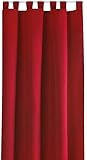 Bestlivings Blickdichte Gardine mit Schlaufen (140x145 cm/Rot), in vielen Variationen