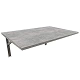 mikon 60x40 Wandtisch Wandklapptisch Küchentisch Schreibtisch Esstisch | Beton