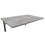 mikon 60x40 Wandtisch Wandklapptisch Küchentisch Schreibtisch Esstisch | Beton