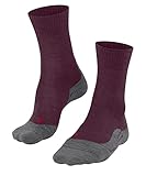 FALKE Damen Wandersocken TK5 Wander W SO Wolle Antiblasen Dünn 1 Paar, Rot (Grape Wine 8213), 41-42