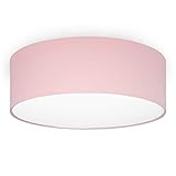 youngDECO® Deckenlampe 3xE27 Pastellrosa, Ø45cm großer Stofflampenschirm (Baumwolle), Deckenleuchte für Kinderzimmer, Wohnenzimmer, Schlafzimmer, Küche, Flur und Büro, hergestellt in der EU