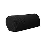 Xlabor Armlehnenbezüge 2-er Set verstellbar Spandex rutschfest Armlehnenschoner Armkappen für Stuhl Sofa Sessel Couch Schwarz, normal (2PCS)