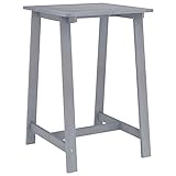 ZQQLVOO Garten-Stehtisch Grau 70x70x104 cm Akazie Massivholz Garten Terrasse Esstisch Campingtisch Partytisch Geeignet für Balkone, Terrassen, Decks