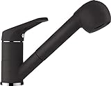 Schock 525122GON Küchenarmatur Cosmo Onyx – Schwarze Hochdruck Armatur mit ausziehbarer Schlauchbrause