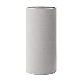 blomus -COLUNA- Vase L aus Polystone, hellgrau, puristische Beton-Optik, dekorative Vase in moderner Optik, hohe Tischdeko, exklusives Wohnaccessoire (H / B / T: 29 x 12 x 12 cm, hellgrau, 65597)
