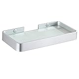 Vorfaove Glasregal Badezimmer Regal Duschregal Glas Regale Silber 25 Cm Badezimmer Regal Wandregal Badezimmer Zubehör