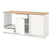 Ikea KNOXHULT Unterschrank mit Türen und Schublade, 180 cm, Weiß