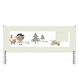 Bettgitter HUO Bettschutzgitter Ausziehbar Safety 1st Tragbares Boxspringbett Klappbar (Color : Creamy-White, Size : 150cm)