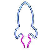 ADFBL Raketen Förmiges Neon-Schild, LED Zwei Farben Energie Sparende Hängende Zeichen Licht, 3D-Wand Kunst Neon Lichtquelle, Home Bar Geburtstags Feier Dekoration Neonlicht