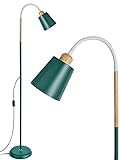 Anten Leselampe Stehlampe E27 Fassung Max.60W Schwenkbare Stehlampe für Wohnzimmer Schlafzimmer Arbeitszimmer Stehleuchte Nordisch mit Höhe 159cm, Waldgrün (ohne Leuchtmittel)