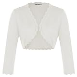 GRACE KARIN Damen Cropped Knit Bolero für Kleid Open Front Kurz Strickjacke Elegant Cardigan M CL960-2