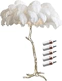 Stehlampe Wohnzimmer mit Fußschalter,Goldene Stehlampe 3 farbig Dimmbarem,für Kinderzimmer,Nachttisch,Schlafzimmer Wohnzimmer