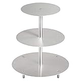 Tortenständer Rund Tortenetagere Aluminium 3 Etagen, Hochzeitstortenständer Etagere Ø 20-25 - 30 cm