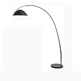 MUZIZY Stehlampe Bogen-Stehlampe, 57' Höhe, Gebogene Metall-Stehlampe und Metallkuppelschirm mit glänzendem weißem Innenraum, perfekt für Wohnzimmer, Leseschlafzimmer, Heimbüro, Stehlampe (Größe: 1)