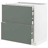 Ikea METOD/MAXIMERA base cb 2 frnts/2 low/1 md/1 hi drw, 80x60 cm, weiß/bodarp grau-grün