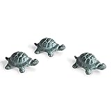 SPI Home 64058 Deko-Figur 'Schildkröte', Gusseisen, 1,5 x 4, 3 Stück