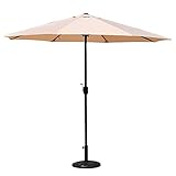 NOALED Strandschirm, 3,0 m/9,8 ft Bananen-Außenterrassenschirm, achteckiger Sonnenschirm, Sonnenschutz, UV-40-Schutz, mit Kurbelgriff für Strand, Balkon, Terrasse, Garten, Außenschutz XXS