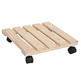 Pflanzen-Caddy mit Rädern, robuster Blumentopf aus Holz, quadratischer Topfpflanzenständer, Mover, Baum-Blumenständer für den Innen- und Außenbereich, für Garten, Terrasse, Hof, Deck, Küche (Farbe: