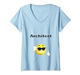 Damen Architekt – Wohnlandschaft Inneneinrichtung T-Shirt mit V-Ausschnitt