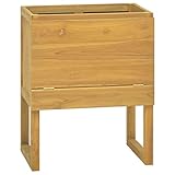 INLIFE Badschrank 60x45x75 cm Massivholz Teak,Braun,12.98KG,338247